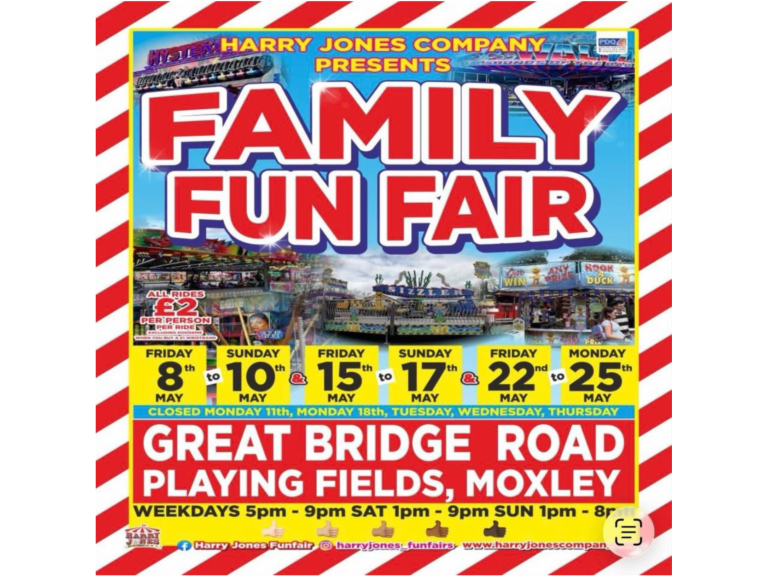 Harry Jones Fun Fair at Great Bridge Road Playing Fields, Moxley 🎡🎉
