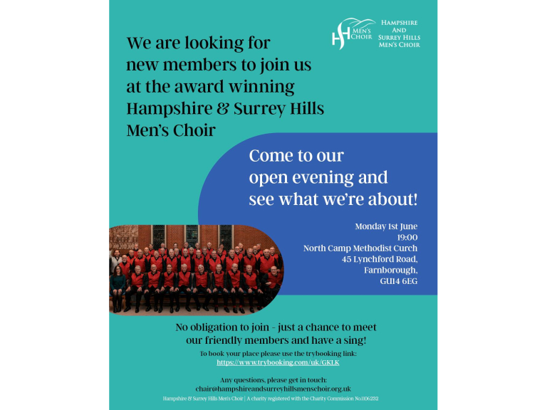 Hampshire & Surrey Hills Men's Choir Open Evening