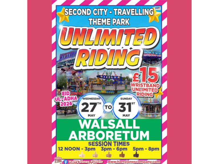 Harry Jones Fun Fair is coming to Walsall Arboretum! 🎠🔥