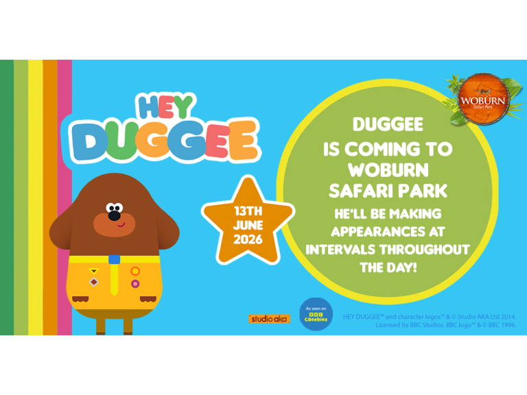 Meet Hey Duggee at Woburn Safari Park on June 13th 