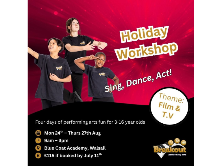 🎬🌟 SUMMER HOLIDAY BREAKOUT PERFORMING ARTS WORKSHOP 🌟🎬