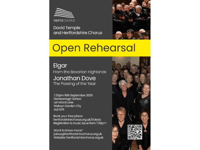 Open Rehearsal with David Temple and Hertfordshire Chorus
