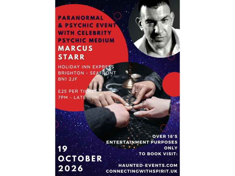 Paranormal & Psychic Event with Celebrity Psychic Marcus Starr @ IHG Brighton Seafront