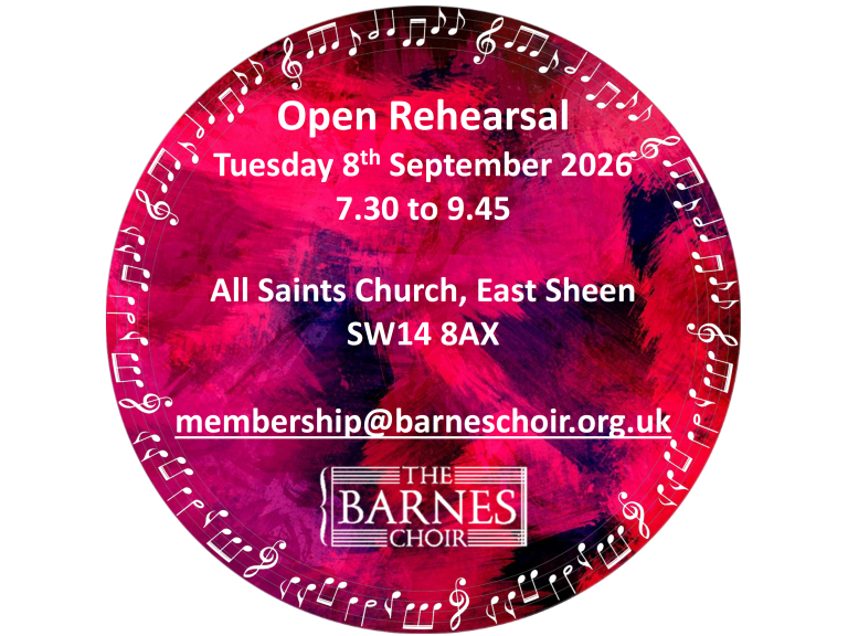 The Barnes Choir Open Rehearsal.