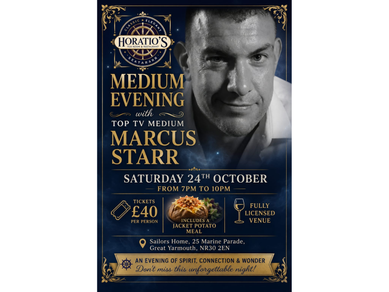 Jacket Potato Meal & Psychic Mediumship with Celebrity Psychic Medium Marcus Starr