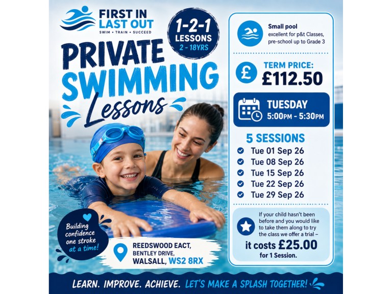 🏊‍♀️💦 Private 1-2-1 Swimming Lessons with First In Last Out Academy of Swimming 💦🏊‍♂️