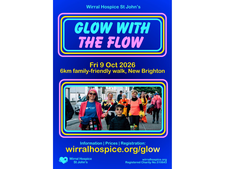 Wirral Hospice St John's 'Glow with the Flow' evening family walk 2026