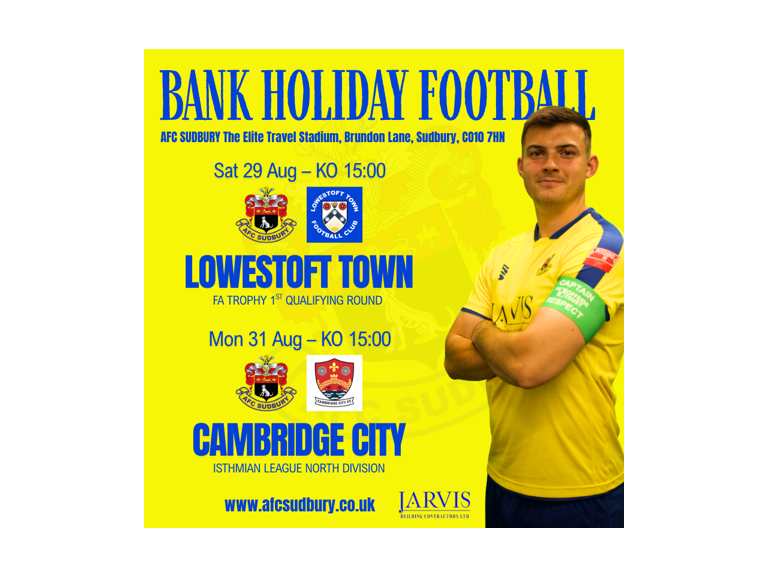 Bank Holiday Matches at AFC Sudbury