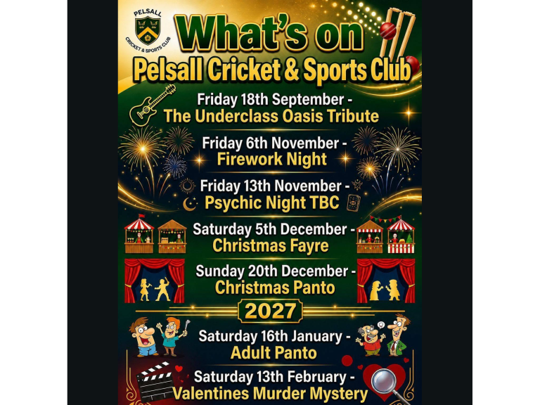 🏏🎉 WHAT’S ON AT PELSALL CRICKET CLUB! 🎉🏏
