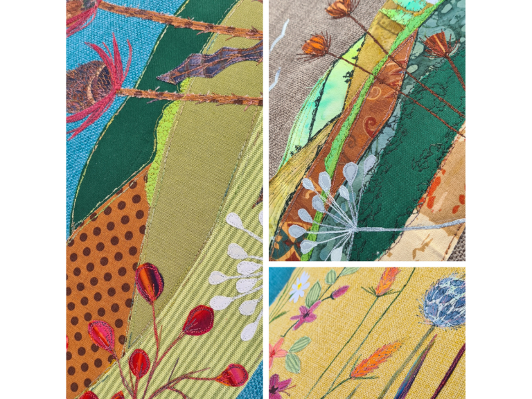 'Landscape’ Applique Freehand Machine Embroidery Workshop