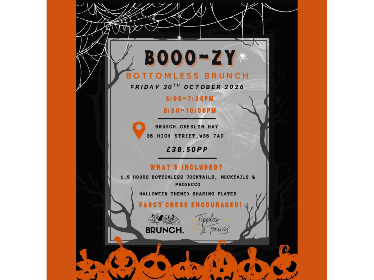 🎃👻 BOOO-ZY BOTTOMLESS BRUNCH IS COMING TO BRUNCH. 🥂🍸