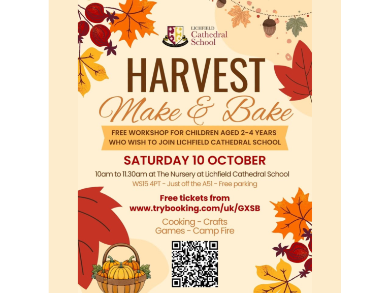 🍂 🧁 Harvest Make & Bake Workshop at Lichfield Cathedral School! 🍎 🎨