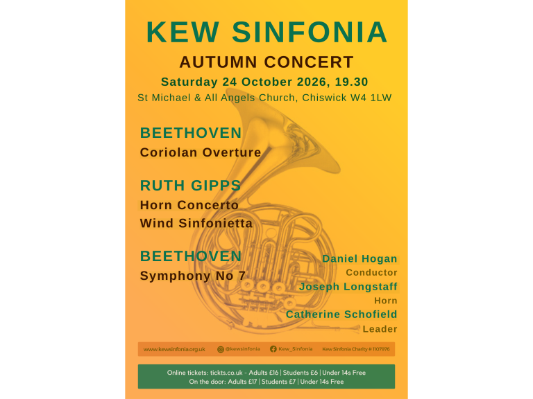 Kew Sinfonia Autumn 2026 Concert