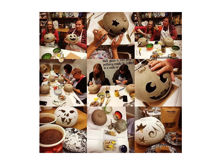 Ceramic Pumpkin Carving at The Paint Pottle