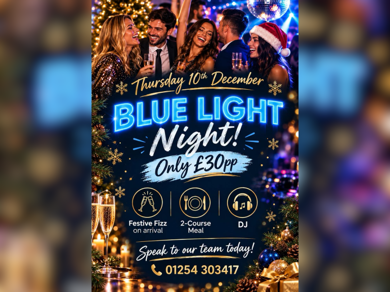 Blue Light Night Christmas Party