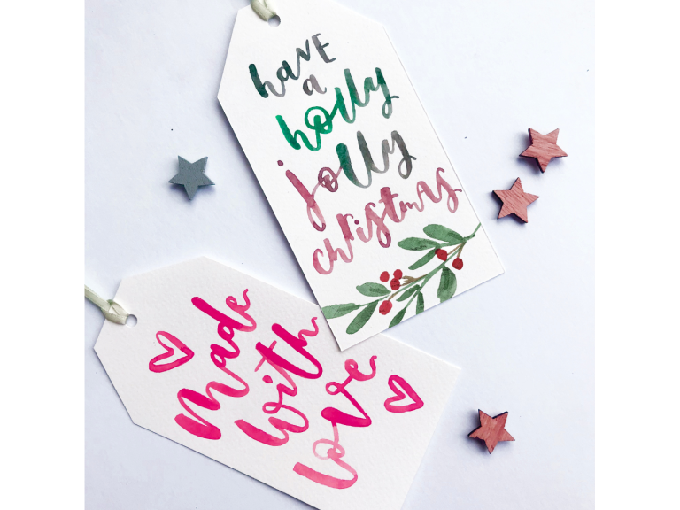 Festive Watercolour Brush Lettering Workshop 