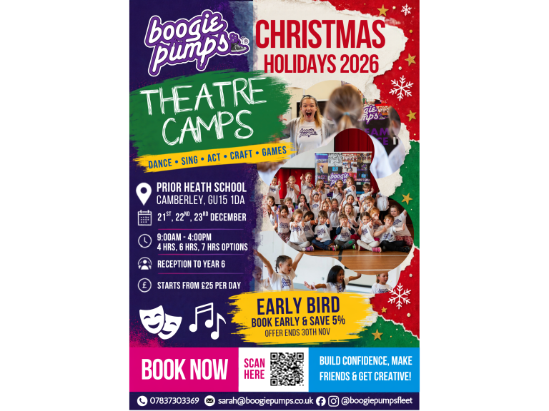 Christmas Holiday Theatre Camps (Ages 4 – 11) Boogie Pumps Camberley