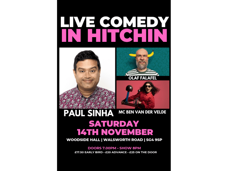 Absolutely Belting Comedy: Paul Sinha + support – Hitchin launch