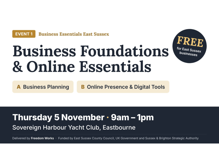 Business Foundations & Online Essentials – Free Workshop for Eastbourne Businesses