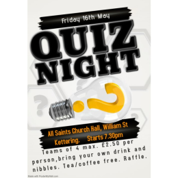 Fun Quiz Night at All Saints Community Hall.