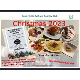 Pre Christmas Lunches & Dinners at Calderfields Golf & Country Club