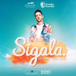 SIGALA AT NEWBURY RACECOURSE'S PARTY IN THE PADDOCK