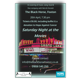 'Saturday Night at The Movies' at The Black Horse, Foxton