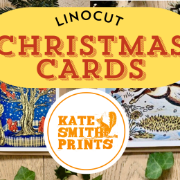  Linocut Christmas Cards