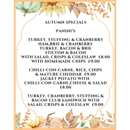 Wilsons Tea Room - Autumn Specials Menu