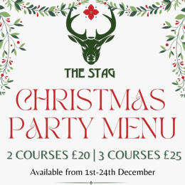 Book your celebrations with friends, work colleagues or family at The Stag this year. 🎄