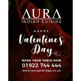 Valentine's Day at Aura Indian Cuisine in Aldridge