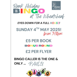 Join us next Sunday as we bring you Bank Holiday Bingo!