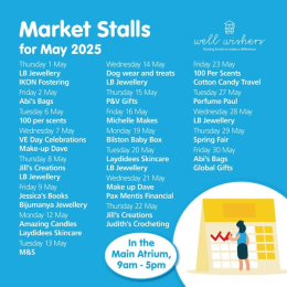 Market Stalls in the Hospital Atrium - May 2025