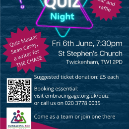 "Embracing Age" Quiz Night - Friday 6th June 