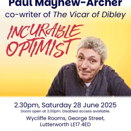 Incurable Optimist Wycliffe Rooms, George Street, Lutterworth LE17 4ED