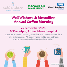 Well Wishers & Macmillan Annual Coffee Morning Returns for 2025