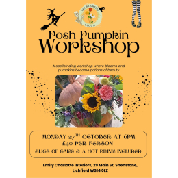 Posh Pumpkin Workshop at The Brightest Bloom Lichfield
