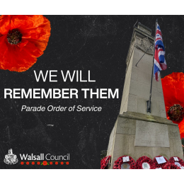 Remembrance Day Parade in Walsall Town Centre