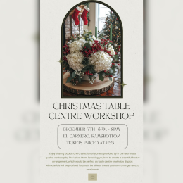 Christmas Table Centre Workshop with The Velvet Stem