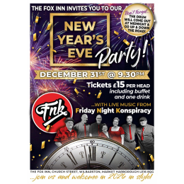 Celebrate The New Year 2026 at The Fox Inn, Wilbarston
