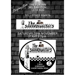 LIVE MUSIC - 'The Sound Injectors' at The Fox Inn, Wilbarston