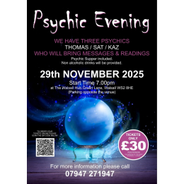 Psychic Evening at The Walsall Hub – A Night of Spiritual Discovery