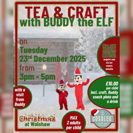 Tea & Craft with Buddy the Elf at Cosalea Walshaw