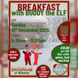 Breakfast with Buddy the Elf at Cosalea Walshaw