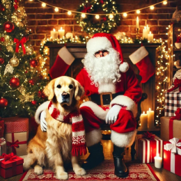 Stay n Play Doggy Daycare Photos with Santa