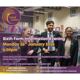 Walsall Academy Sixth Form Information Evening