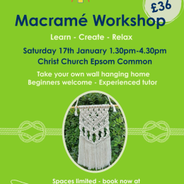 Macrame Workshop at Christ Church #Epsom Common