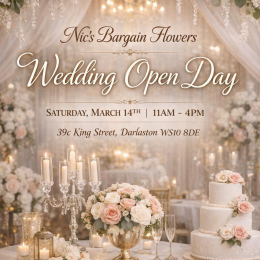 🌸💍 Wedding Open Day at Nic’s Bargain Flowers 💍🌸