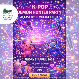 K pop demon hunter party at The Last Drop Village