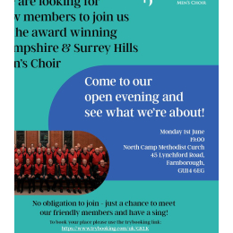 Hampshire & Surrey Hills Men's Choir Open Evening